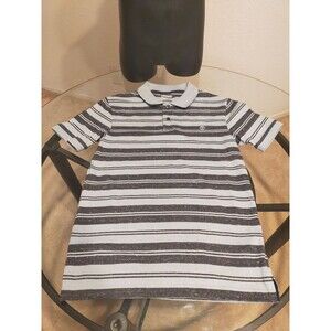 Timberland Striped Light Blue/Gray Slim Fit Polo T-Shirt Size Small